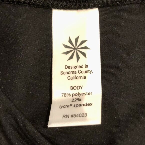 Athleta Leggings XS Black Sonar Reflective Geometric Pattern Crop Zipper Pocket - Picture 11 of 12